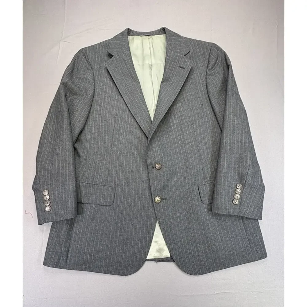 Vintage Polo University Club Ralph Lauren Pinstripe Blazer Men’s 38R Union Made